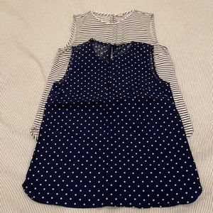 JCREW: Sleeveless tops x 2